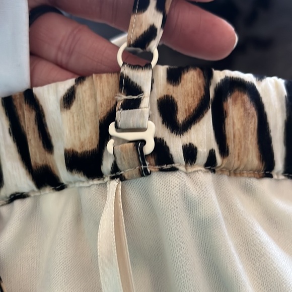 Removable Straps Animal Print Dress w/ Ribbon Tie - Picture 3 of 3